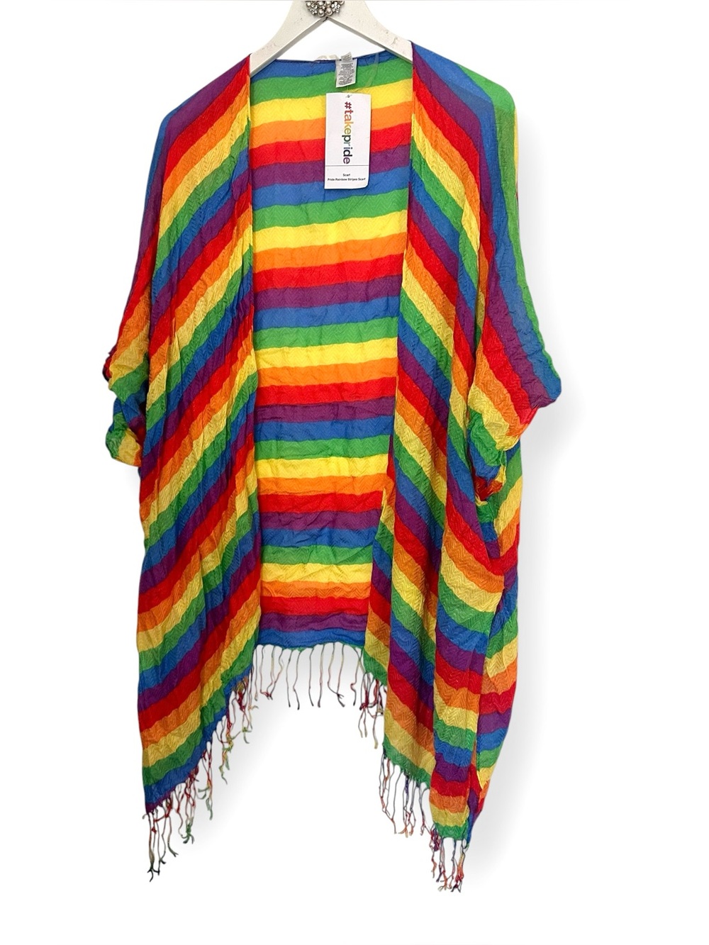 Take Pride Rainbow Scarf Kimono